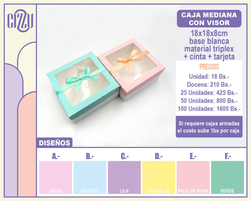CAJA MEDIANA CON VISOR