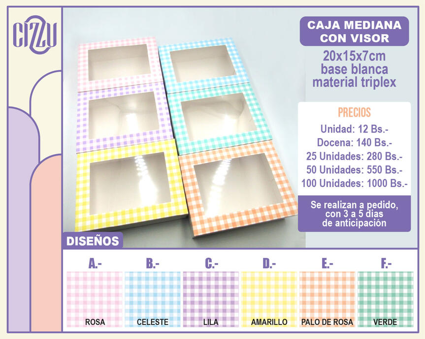 CAJA PEQUEÑA CON VISOR
